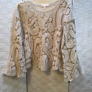 Solitaire Beige Crochet Lace Blouse